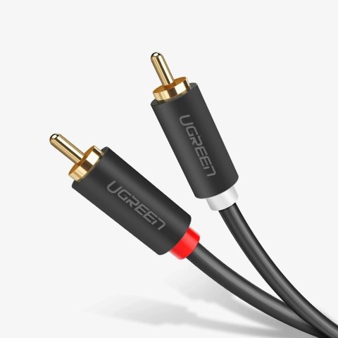 Kabel Ugreen AV104 30747 audio 2RCA (męski) / 2RCA (męski) 1m - szary