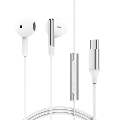 Słuchawki Acefast L3 przewodowe USB-C z mikrofonem - białe