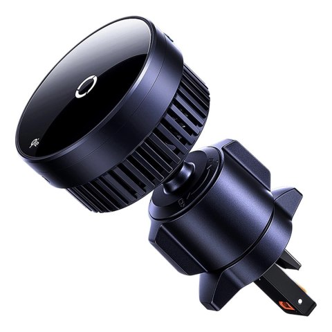Uchwyt Baseus MagPro BS-CW04 samochodowy z ładowarką indukcyjną Qi2.0 15W na kratkę nawiewu - czarny Uchwyt Baseus MagPro BS-CW04 samochodowy z ładowarką indukcyjną Qi2.0 15W na kratkę nawiewu - czarny