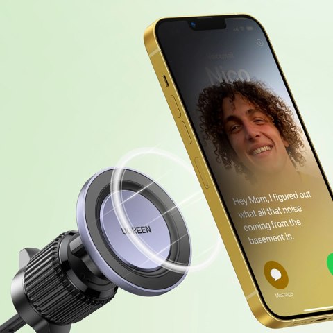 Uchwyt Ugreen LP428 samochodowy magnetyczny na telefon do kratki nawiewu - czarny Uchwyt Ugreen LP428 samochodowy magnetyczny na telefon do kratki nawiewu - czarny
