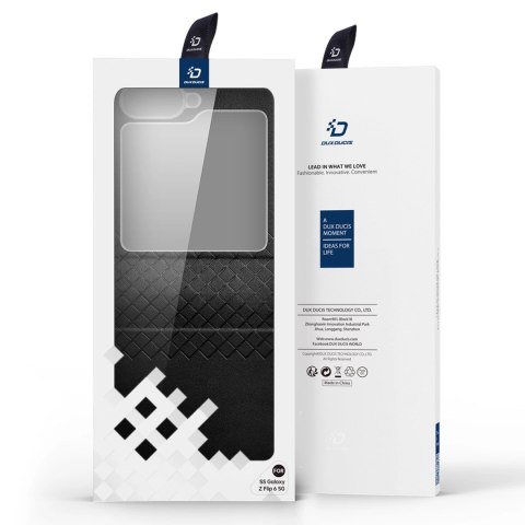 Etui Dux Ducis Bril skórzane na Samsung Galaxy Z Flip 6 - czarne