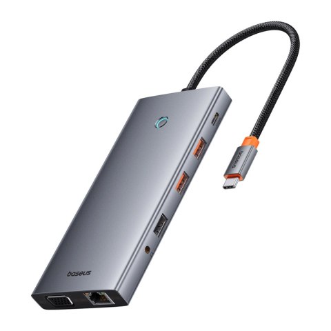 HUB Baseus PortalJoy Series 13w1 USB-C - 2x HDMI / DP / VGA / USB-A 3.1 / USB-C 3.1 / USB-A 2.0 / PD / RJ45 / SD / TF / AUX - sz HUB Baseus PortalJoy Series 13w1 USB-C - 2x HDMI / DP / VGA / USB-A 3.1 / USB-C 3.1 / USB-A 2.0 / PD / RJ45 / SD / TF / AUX - sz