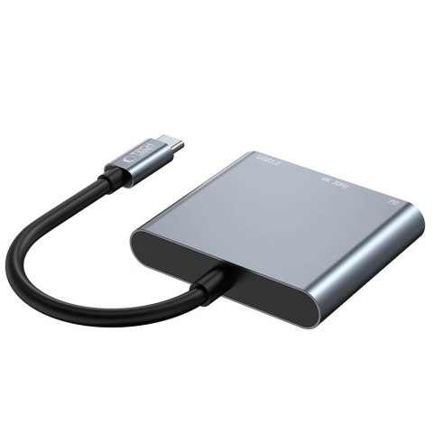 HUB Tech-Protect V1 3w1 USB-C - USB-A 3.0 / USB-C PD 100W / HDMI 4K 30Hz - szary