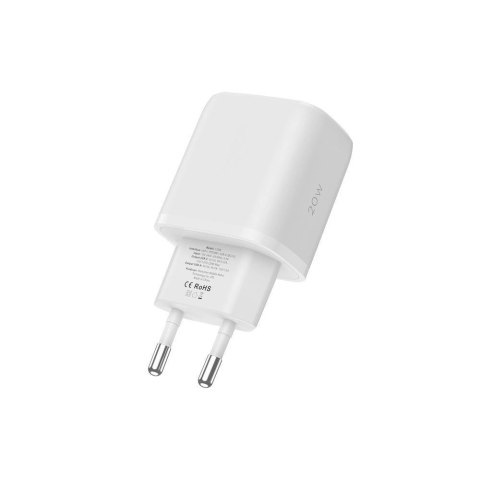 Ładowarka Tech-Protect C20W sieciowa USB-C PD 20W / USB-A QC 3.0 z kablem USB-C / Lightning - biała