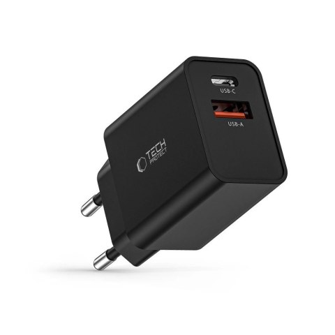 Ładowarka Tech-Protect NC30W sieciowa USB-C PD 30W / USB-A QC 3.0 - czarna