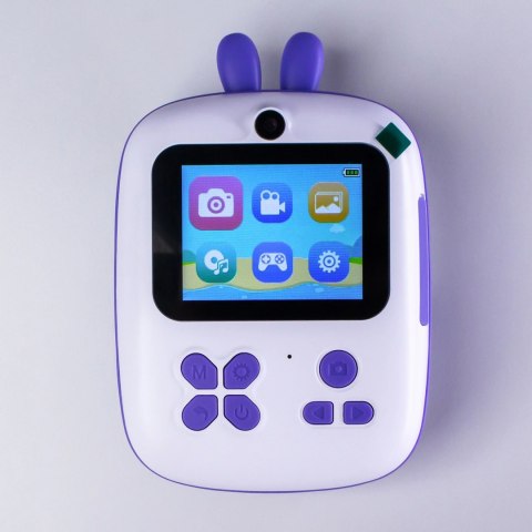 Mini drukarka termiczna dla dzieci z aparatem fotograficznym i kamerą - fioletowa Mini drukarka termiczna dla dzieci z aparatem fotograficznym i kamerą - fioletowa