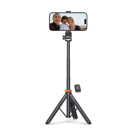 Selfie stick Tech-Protect L03S Bluetooth z pilotem, tripodem do 148cm i głowicą 180 - czarny Selfie stick Tech-Protect L03S Bluetooth z pilotem, tripodem do 148cm i głowicą 180 - czarny