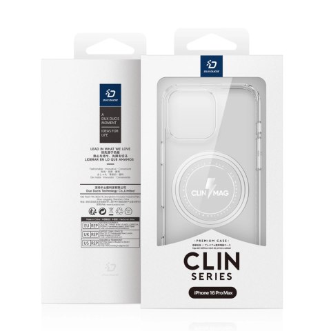 Etui Dux Ducis Clin Mag z MagSafe na iPhone 16 Pro Max - przezroczyste Etui Dux Ducis Clin Mag z MagSafe na iPhone 16 Pro Max - przezroczyste