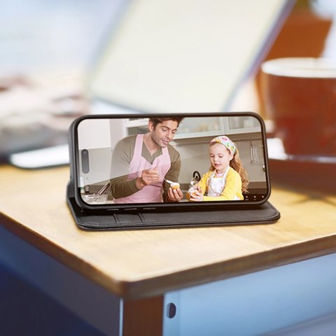 Etui Dux Ducis Hivo na iPhone 16 Pro Max z klapką i ochroną RFID - czarne Etui Dux Ducis Hivo na iPhone 16 Pro Max z klapką i ochroną RFID - czarne