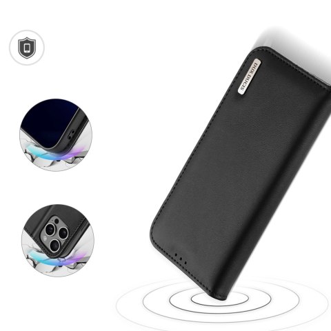 Etui Dux Ducis Hivo na iPhone 16 Pro z klapką i ochroną RFID - czarne Etui Dux Ducis Hivo na iPhone 16 Pro z klapką i ochroną RFID - czarne