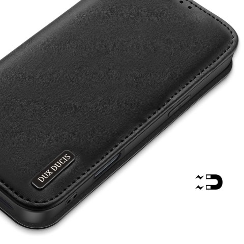 Etui Dux Ducis Hivo na iPhone 16 Pro z klapką i ochroną RFID - czarne Etui Dux Ducis Hivo na iPhone 16 Pro z klapką i ochroną RFID - czarne