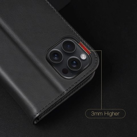 Etui Dux Ducis Hivo na iPhone 16 Pro z klapką i ochroną RFID - czarne Etui Dux Ducis Hivo na iPhone 16 Pro z klapką i ochroną RFID - czarne