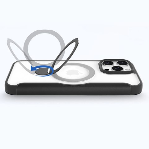 Etui Dux Ducis Skin X Pro na iPhone 16 Pro Max z MagSafe, klapką i podstawką - czarne Etui Dux Ducis Skin X Pro na iPhone 16 Pro Max z MagSafe, klapką i podstawką - czarne
