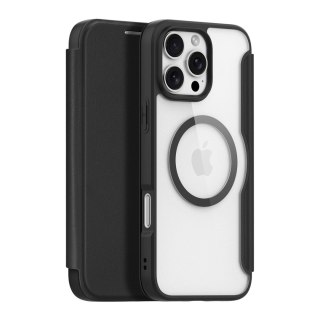 Etui Dux Ducis Skin X Pro na iPhone 16 Pro z MagSafe i klapką - czarne