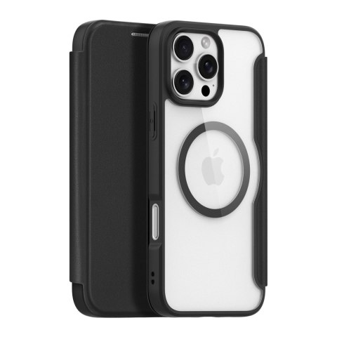 Etui Dux Ducis Skin X Pro na iPhone 16 Pro z MagSafe i klapką - czarne Etui Dux Ducis Skin X Pro na iPhone 16 Pro z MagSafe i klapką - czarne