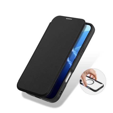 Etui Dux Ducis Skin X Pro na iPhone 16 Pro z MagSafe i klapką - czarne Etui Dux Ducis Skin X Pro na iPhone 16 Pro z MagSafe i klapką - czarne