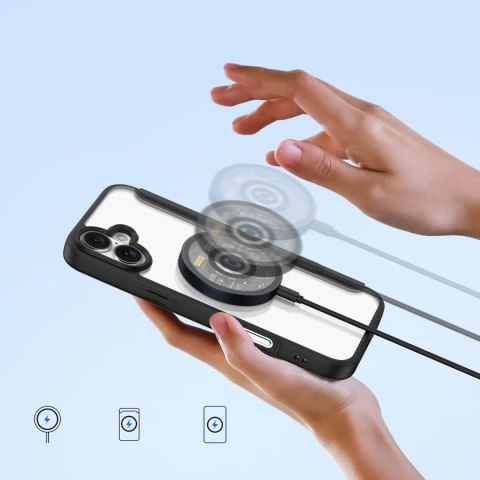 Etui Dux Ducis Skin X Pro na iPhone 16 z MagSafe i klapką - czarne