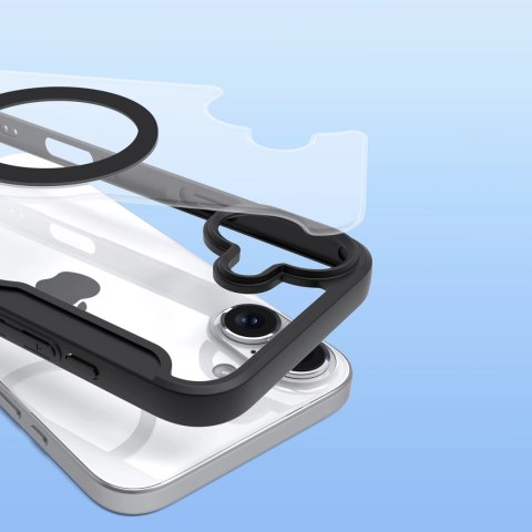 Etui Dux Ducis Skin X Pro na iPhone 16 z MagSafe i klapką - czarne
