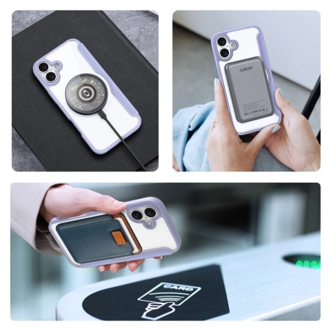 Etui Dux Ducis Skin X Pro na iPhone 16 z MagSafe i klapką - fioletowe Etui Dux Ducis Skin X Pro na iPhone 16 z MagSafe i klapką - fioletowe