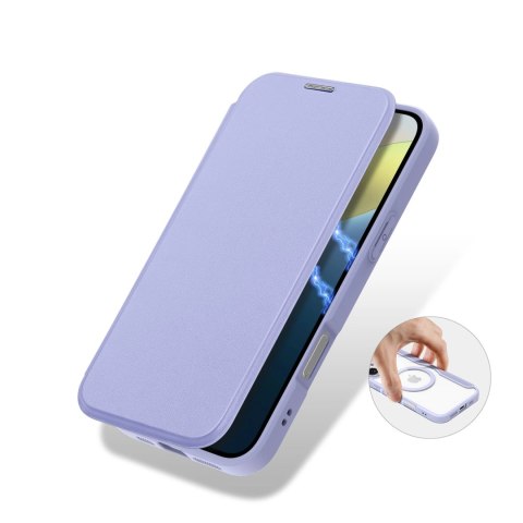Etui Dux Ducis Skin X Pro na iPhone 16 z MagSafe i klapką - fioletowe Etui Dux Ducis Skin X Pro na iPhone 16 z MagSafe i klapką - fioletowe
