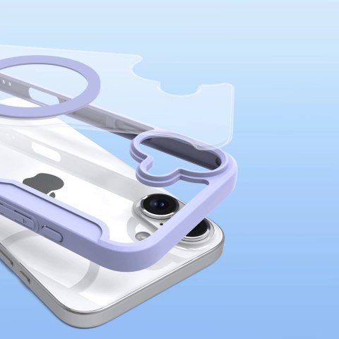 Etui Dux Ducis Skin X Pro na iPhone 16 z MagSafe i klapką - fioletowe Etui Dux Ducis Skin X Pro na iPhone 16 z MagSafe i klapką - fioletowe