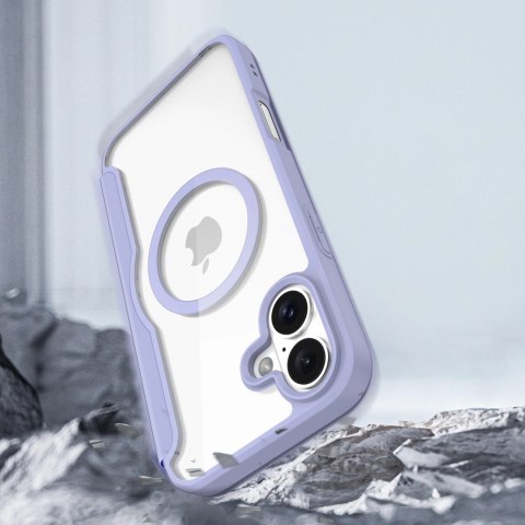 Etui Dux Ducis Skin X Pro na iPhone 16 z MagSafe i klapką - fioletowe Etui Dux Ducis Skin X Pro na iPhone 16 z MagSafe i klapką - fioletowe