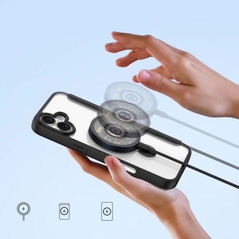 Etui Dux Ducis Skin X Pro na iPhone 16 z MagSafe, klapką i podstawką - czarne Etui Dux Ducis Skin X Pro na iPhone 16 z MagSafe, klapką i podstawką - czarne