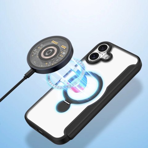 Etui Dux Ducis Skin X Pro na iPhone 16 z MagSafe, klapką i podstawką - czarne Etui Dux Ducis Skin X Pro na iPhone 16 z MagSafe, klapką i podstawką - czarne