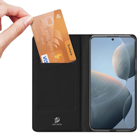 Etui Dux Ducis Skin Pro na Xiaomi Poco X6 Pro 5G / Redmi K70E z klapką i miejscem na kartę - czarne Etui Dux Ducis Skin Pro na Xiaomi Poco X6 Pro 5G / Redmi K70E z klapką i miejscem na kartę - czarne