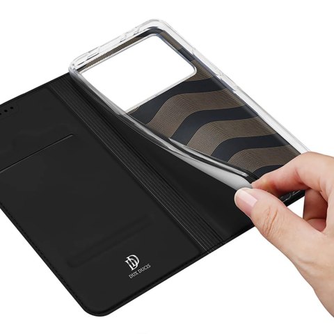 Etui Dux Ducis Skin Pro na Xiaomi Poco X6 Pro 5G / Redmi K70E z klapką i miejscem na kartę - czarne Etui Dux Ducis Skin Pro na Xiaomi Poco X6 Pro 5G / Redmi K70E z klapką i miejscem na kartę - czarne