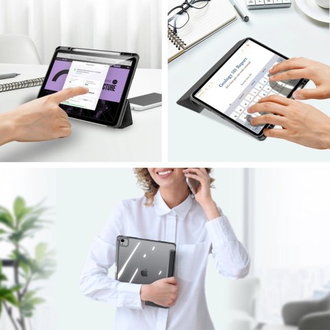 Etui Dux Ducis Toby z klapką i podstawką na iPad Air 13" 2024 / iPad Pro 12.9" 2018-2022 - czarne Etui Dux Ducis Toby z klapką i podstawką na iPad Air 13" 2024 / iPad Pro 12.9" 2018-2022 - czarne