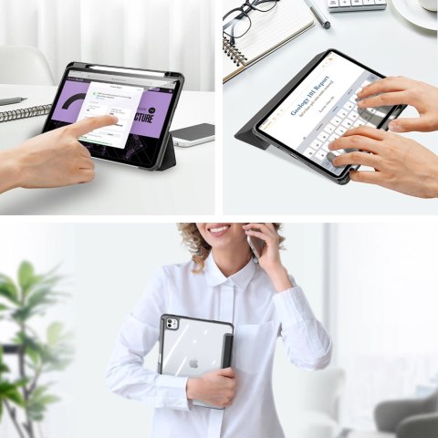 Etui Dux Ducis Toby z klapką i podstawką na iPad Pro 11" 2024 - czarne Etui Dux Ducis Toby z klapką i podstawką na iPad Pro 11" 2024 - czarne