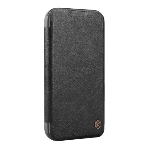 Etui Nillkin Qin Prop Leather Case z osłoną na aparat i podstawką na iPhone 16 Pro Max - czarne Etui Nillkin Qin Prop Leather Case z osłoną na aparat i podstawką na iPhone 16 Pro Max - czarne