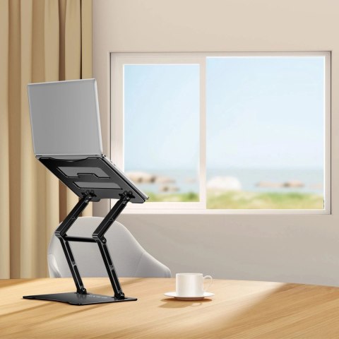 Podstawka pod laptopa, tablet Wozinsky WRS-CPY75DSB aluminiowa + Gratis! podstawka do smartfona - czarna Podstawka pod laptopa, tablet Wozinsky WRS-CPY75DSB aluminiowa + Gratis! podstawka do smartfona - czarna