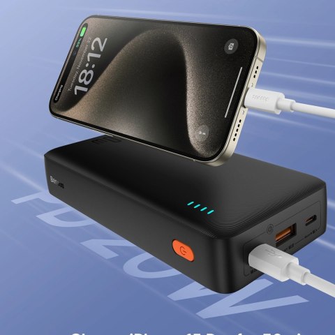Powerbank Baseus Airpow 20W 20000mAh z kablem Baseus Simple Series USB-A - USB-C 50cm - czarny
