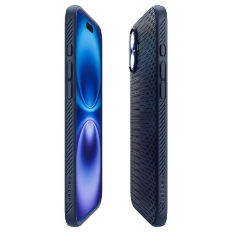 Etui Spigen Liquid Air na iPhone 16 - niebieskie Etui Spigen Liquid Air na iPhone 16 - niebieskie