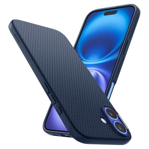 Etui Spigen Liquid Air na iPhone 16 - niebieskie Etui Spigen Liquid Air na iPhone 16 - niebieskie