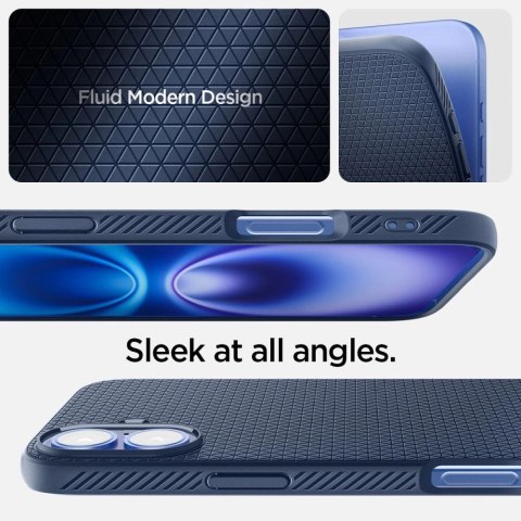 Etui Spigen Liquid Air na iPhone 16 - niebieskie Etui Spigen Liquid Air na iPhone 16 - niebieskie