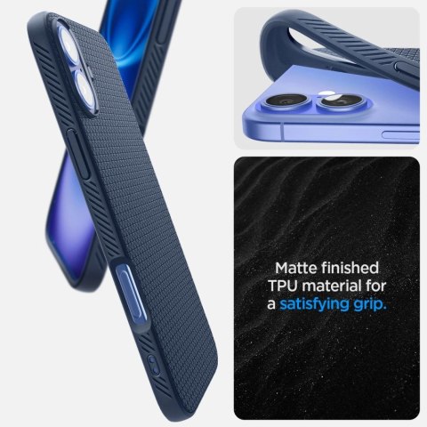 Etui Spigen Liquid Air na iPhone 16 - niebieskie Etui Spigen Liquid Air na iPhone 16 - niebieskie
