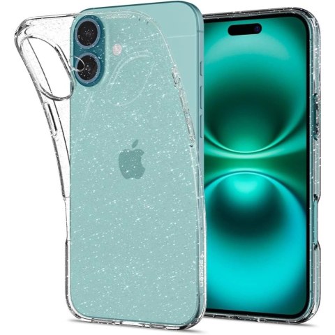 Etui Spigen Liquid Crystal na iPhone 16 Plus - przezroczysto-brokatowe Etui Spigen Liquid Crystal na iPhone 16 Plus - przezroczysto-brokatowe
