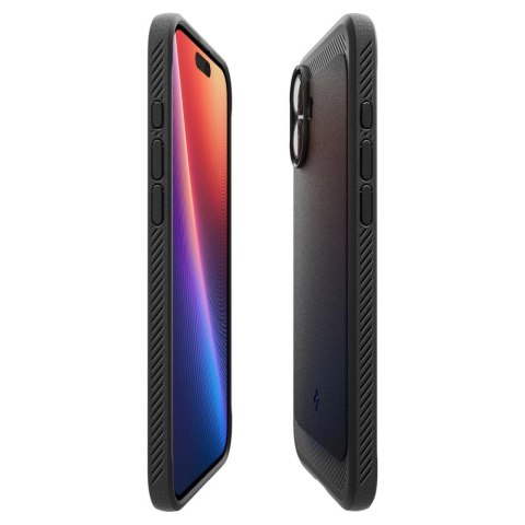 Etui Spigen Rugged Armor MagSafe do iPhone 16 - czarne Etui Spigen Rugged Armor MagSafe do iPhone 16 - czarne