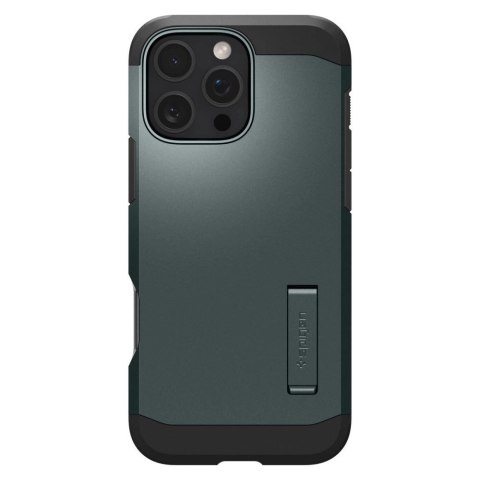 Etui Spigen Tough Armor MagSafe z podstawką na iPhone 16 Pro - zielone Etui Spigen Tough Armor MagSafe z podstawką na iPhone 16 Pro - zielone