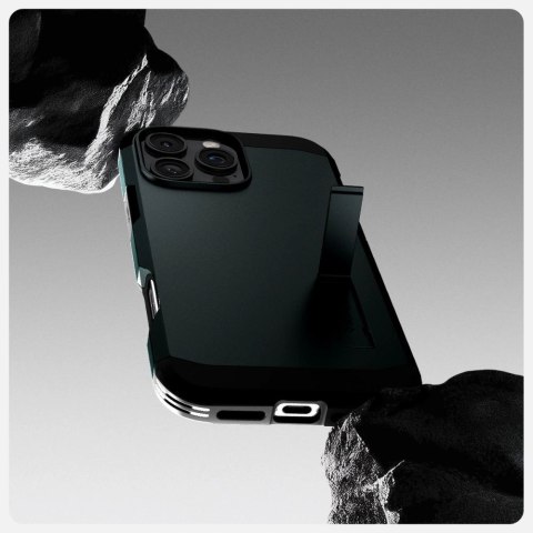 Etui Spigen Tough Armor MagSafe z podstawką na iPhone 16 Pro - zielone Etui Spigen Tough Armor MagSafe z podstawką na iPhone 16 Pro - zielone