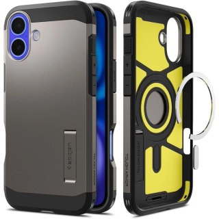 Etui Spigen Tough Armor MagSafe z podstawką na iPhone 16 - gunmetal