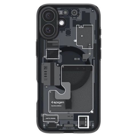 Spigen Ultra Hybrid MagSafe Zero One na iPhone 16 - ciemnoszare Spigen Ultra Hybrid MagSafe Zero One na iPhone 16 - ciemnoszare