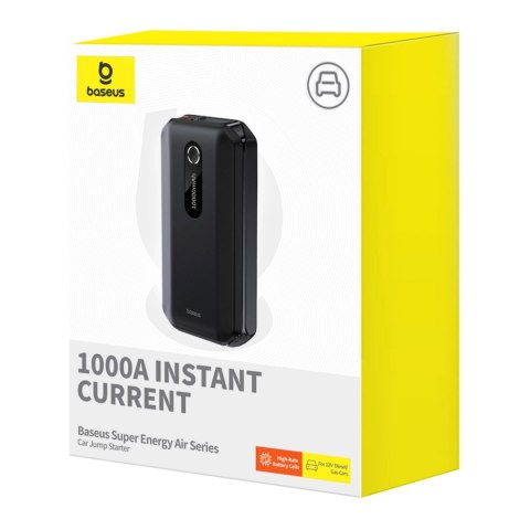 Jumpstarter Baseus Power Starter urządzenie rozruchowe booster 10000mAh 12V (1000A / 500A) + kable krokodylki czarny (C002455011