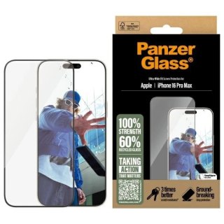 Szkło hartowane PanzerGlass Screen Protector Ultra-Wide Fit na iPhone 16 Pro Max