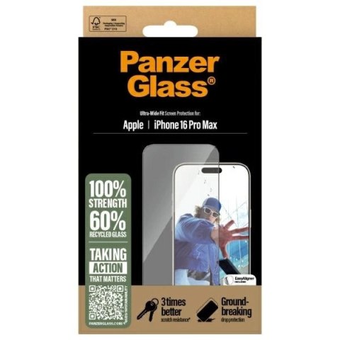 Szkło hartowane PanzerGlass Screen Protector Ultra-Wide Fit na iPhone 16 Pro Max Szkło hartowane PanzerGlass Screen Protector Ultra-Wide Fit na iPhone 16 Pro Max