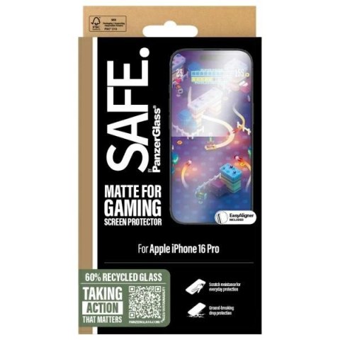 Szkło hartowane SAFE by PanzerGlass Gaming Screen Protector Ultra-Wide Fit na iPhone 16 Pro Szkło hartowane SAFE by PanzerGlass Gaming Screen Protector Ultra-Wide Fit na iPhone 16 Pro