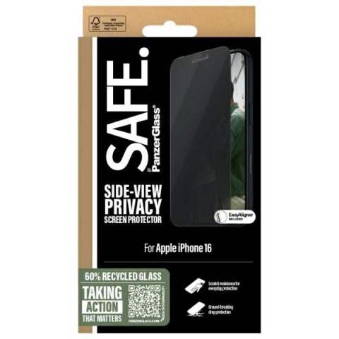 Szkło hartowane SAFE by PanzerGlass Privacy Screen Protector Ultra-Wide Fit na iPhone 16 Szkło hartowane SAFE by PanzerGlass Privacy Screen Protector Ultra-Wide Fit na iPhone 16